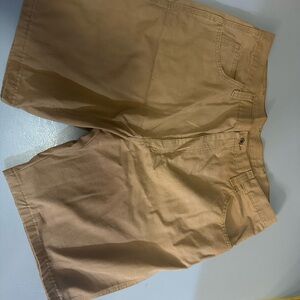 Wrangler Tan Flat Front Shorts Lightweight Casual Wear